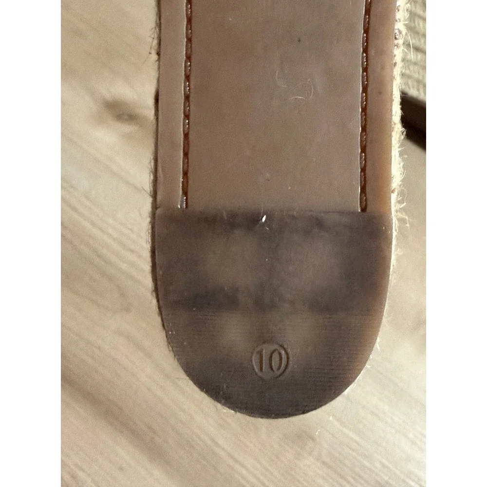 Marc Fisher LTD Adalyn Espadrille Wedge Tan 10 Womens Platform Sandal